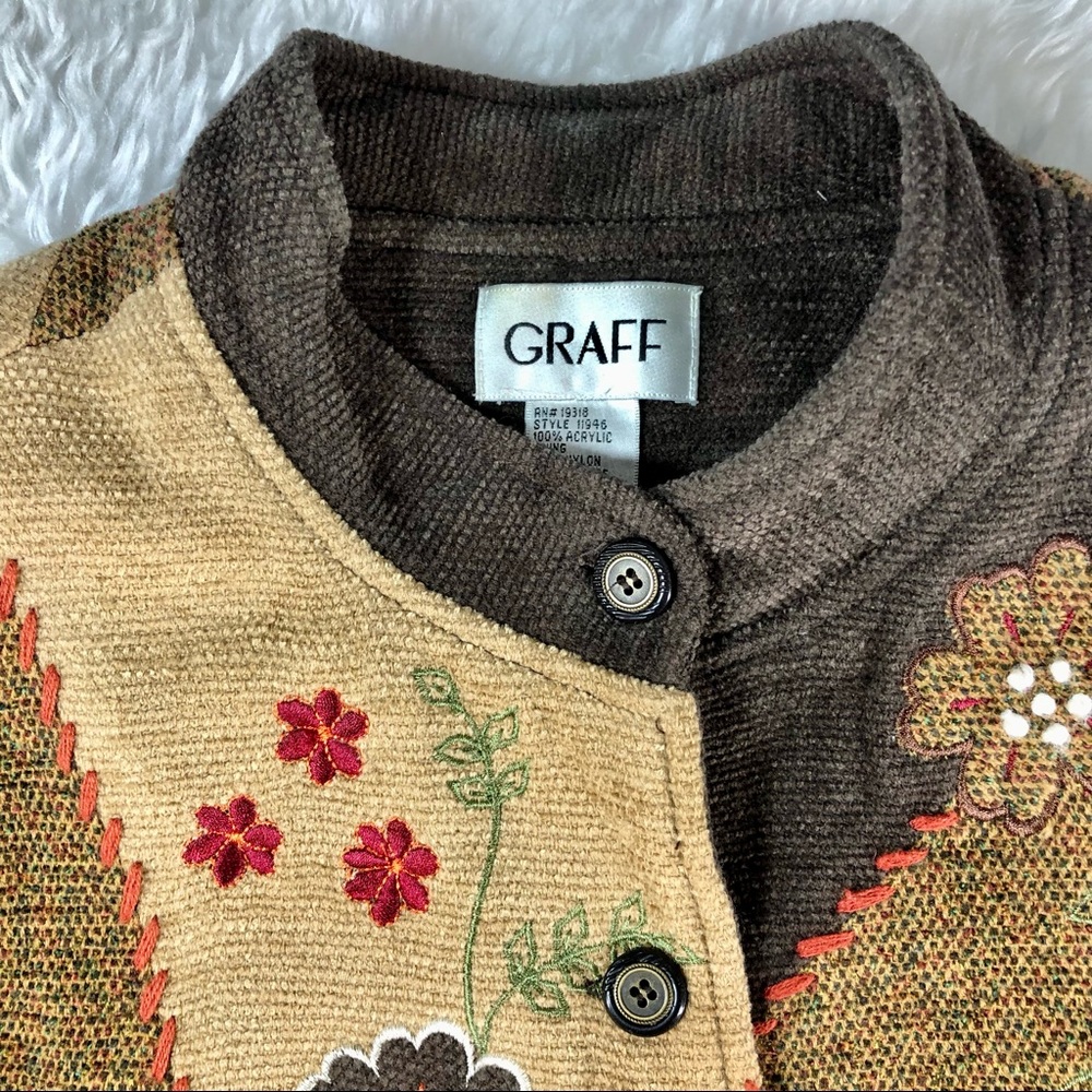 Graff Womens Vintage Patchwork Blazer/Jacket M - image 6